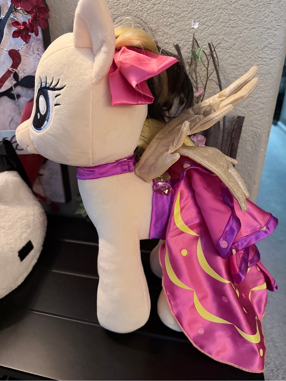 My Little Pony Cream Plush with Pink and Gold Costume